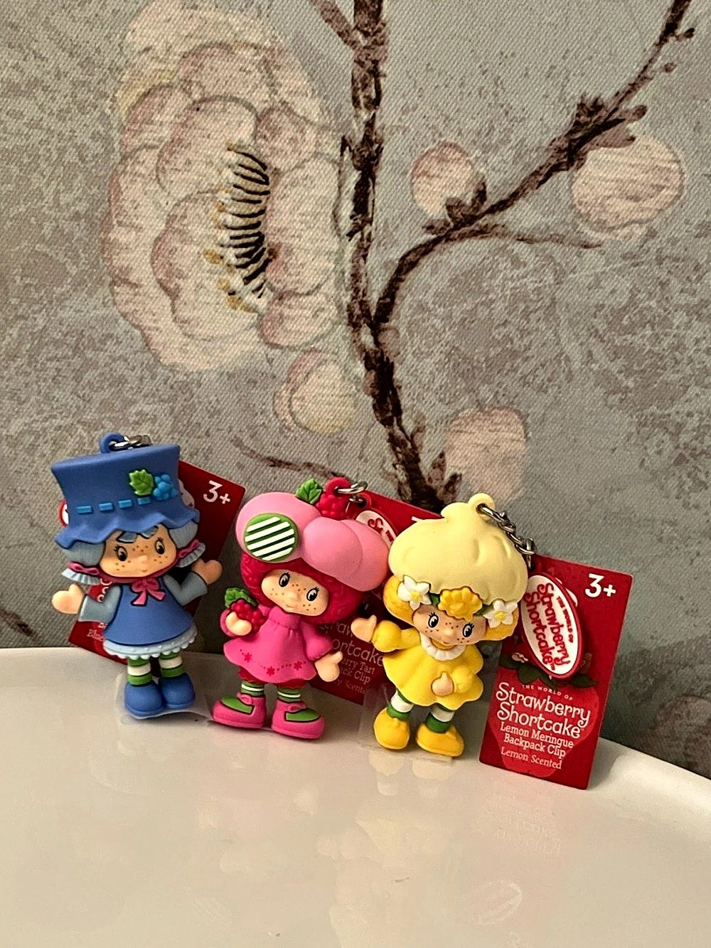 3 Backpack Clip Set: Strawberry Shortcake Blueberry Muffin Lemon Meringue
